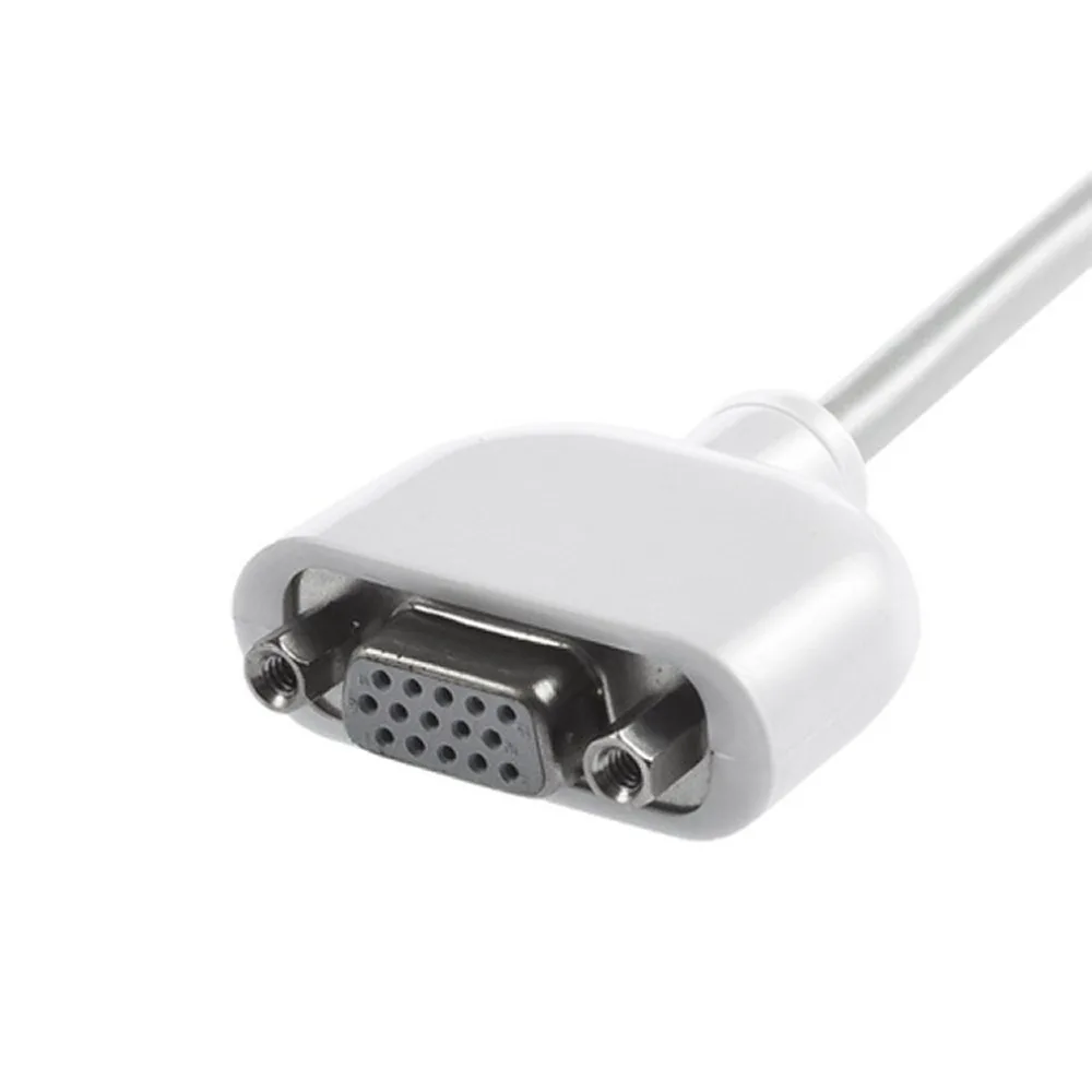 Мини-dvi к VGA адаптер мини-dvi к VGA Женский монитор видео адаптер кабель для Apple MacBook Белый