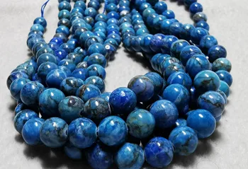 

Blue Affrical Turquoise stone 6-12mm Gemstone Round Ball Loose Beads 16 inch Full Strand