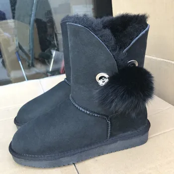 

In 2019, China's latest sheepskin and fur women's snow boots, pure wool women's barrel snow boots, 7 colors, free delivery