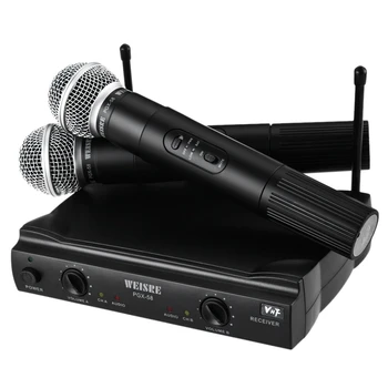 

WEISRE PGX-58 High Quality VHF Profeesional Wireless Microphone One Drag Two Classic Handheld Microphone Home KTV o