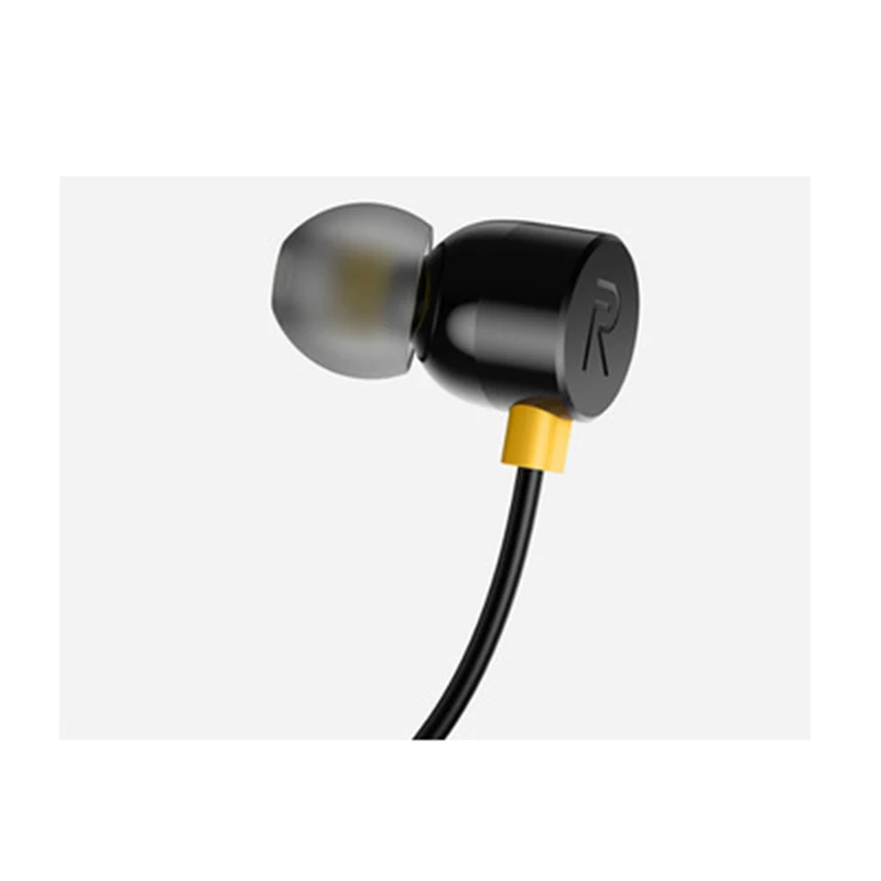 Черный Realme buds 3,5 мм проводные наушники-вкладыши mi Bass сабвуфер стерео наушники Hands-free с mi c для xiaomi huawei sony samsung - Цвет: Черный