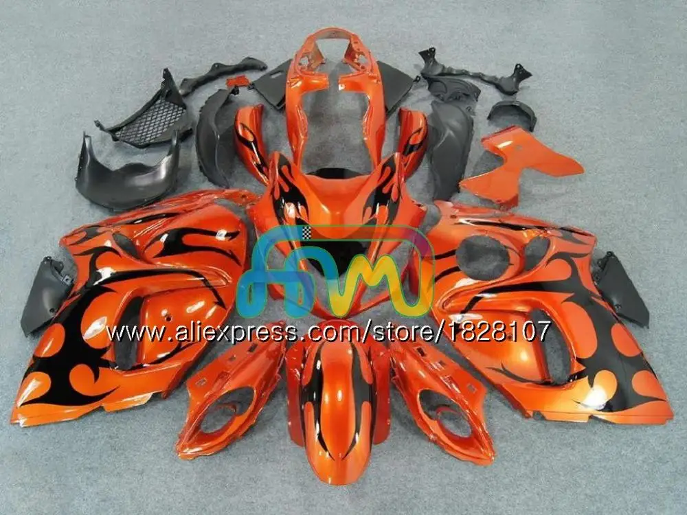 Инъекции для SUZUKI Hayabusa GSXR 1300 GSXR1300 08 13, 14, 15, 16 лет 57BS. 129 GSX-R1300 2008 темно orange 2013 обтекатель - Цвет: No. 8 Orange