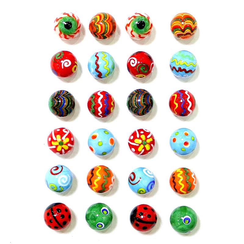 25mm Handmade Glass Marbles Balls Ornament Home Decor Accessories For Fish Tank Vase Aquarium Game Pinball Toy For Kids Children