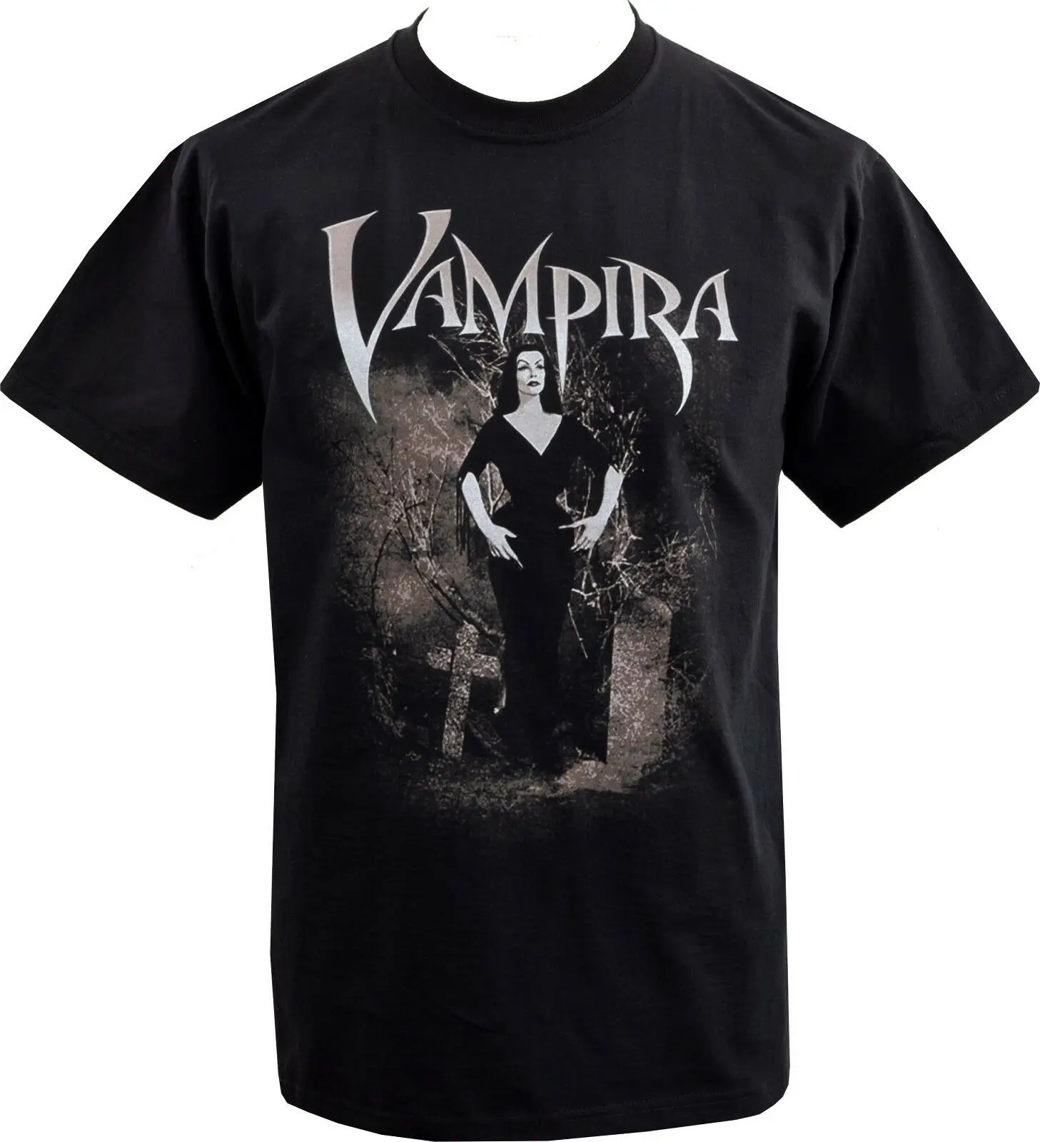 Мужская футболка VAMPIRA кладбище Готический винтажный ужас Хэллоуин вампир S - 5XL |
