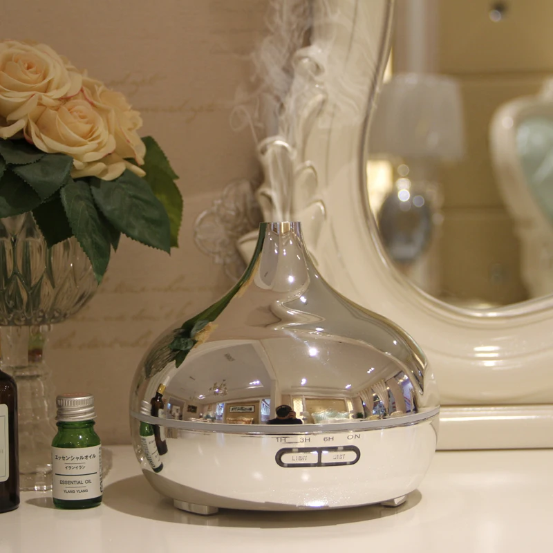 

300ml Air Humidifier Electroplate Aromatherapy Diffuser Essential Oil 7 Color Night Light Fogger Mist Maker For Home SPA