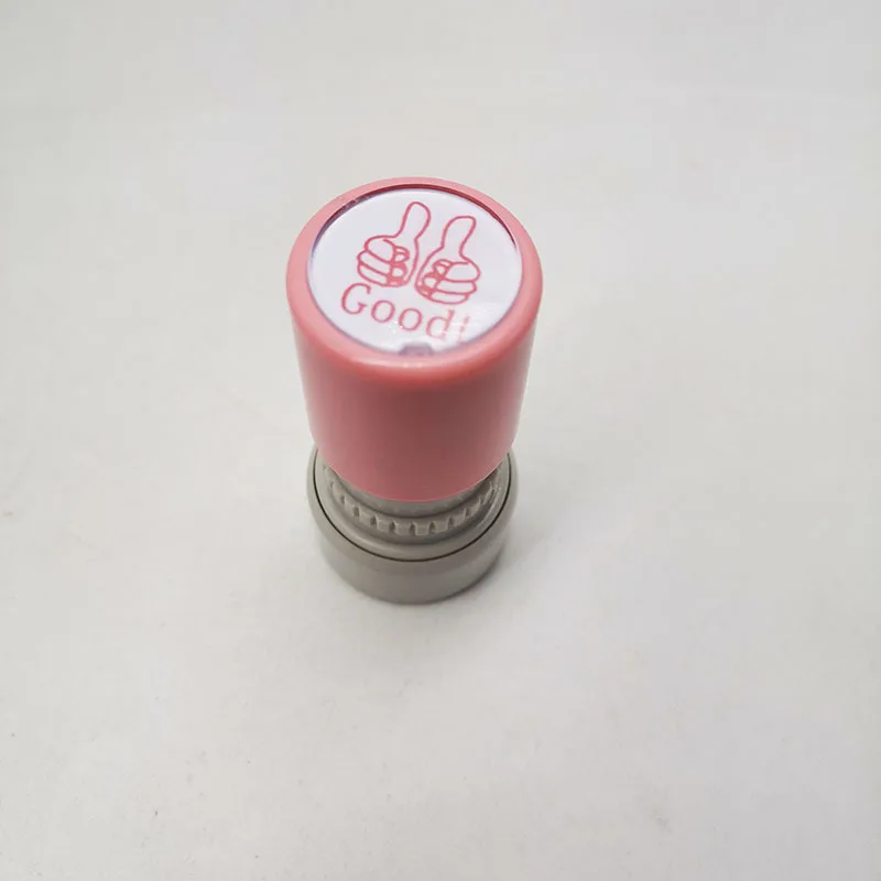 Teacher Stamps English Remark Photosensitive Ink Stamp DIY Kindergarden Teacher Read Over Test Praise Cute Seals