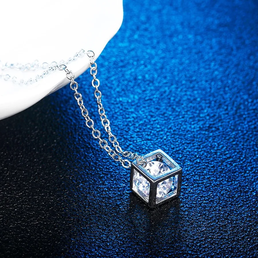 Love Rubik ожерелье куб для женщин 2019 Новая мода индивидуальное циркониевое