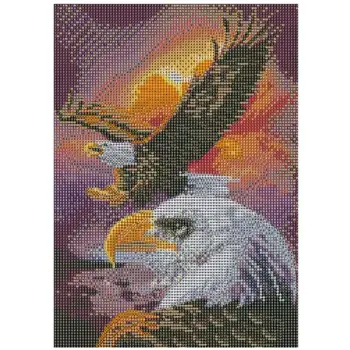 

DIY 5D Diamond Painting Number Kit Eagles Animal Rhinestone Pictures Arts Home Wall Decor JA55