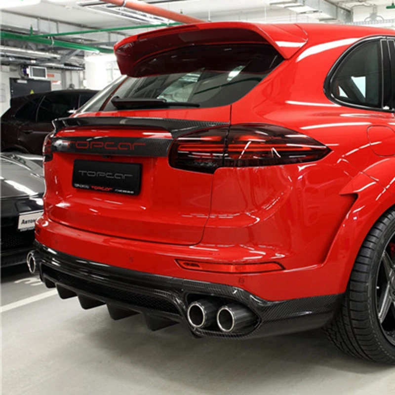 Автомобильный спойлер из углеродного волокна для Porsche Cayenne 958 Turbo S Sport 4 дверный 2015