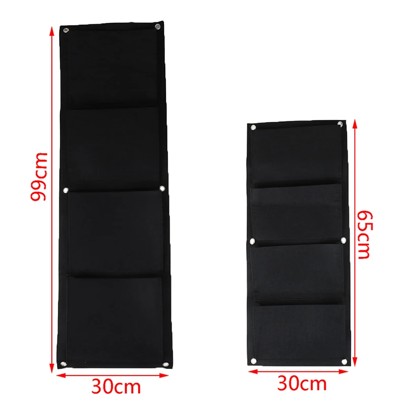 

Wall Hanging Planting Bags 4 Pockets Green Grow Bags Grow Bags Vertical Garden Vegetable Garden Living Bag Garden Supplies