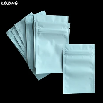 

8*12cm Matte Blue Flat Mouth Ziplock Packaging Bag Smell Proof Foil Mylar Bag Christmas Wedding Party Candy Chocolate Gift Bags