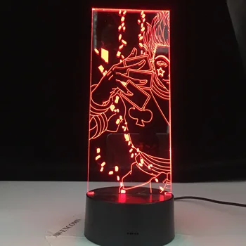 

Hunter X Hunter Anime Hisoka Lamp Gift Acrylic 3d Night Light Led Color Changing Nightlight for Kids Bedroom Decoration Light