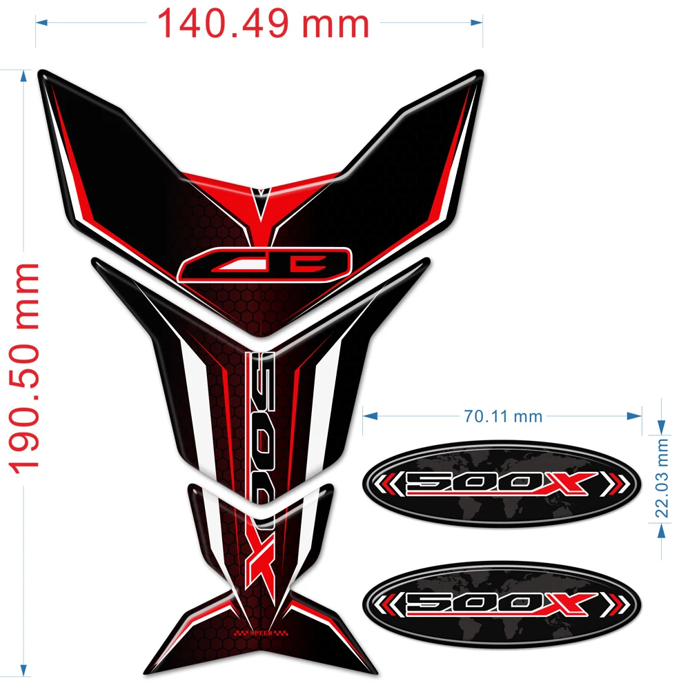 

Tank Pad Motorcycle Sticker For Honda CB500X CB 500X Protector Helmet Emblem Adventure Trunk Luggage Aluminum Cases 2019 2020