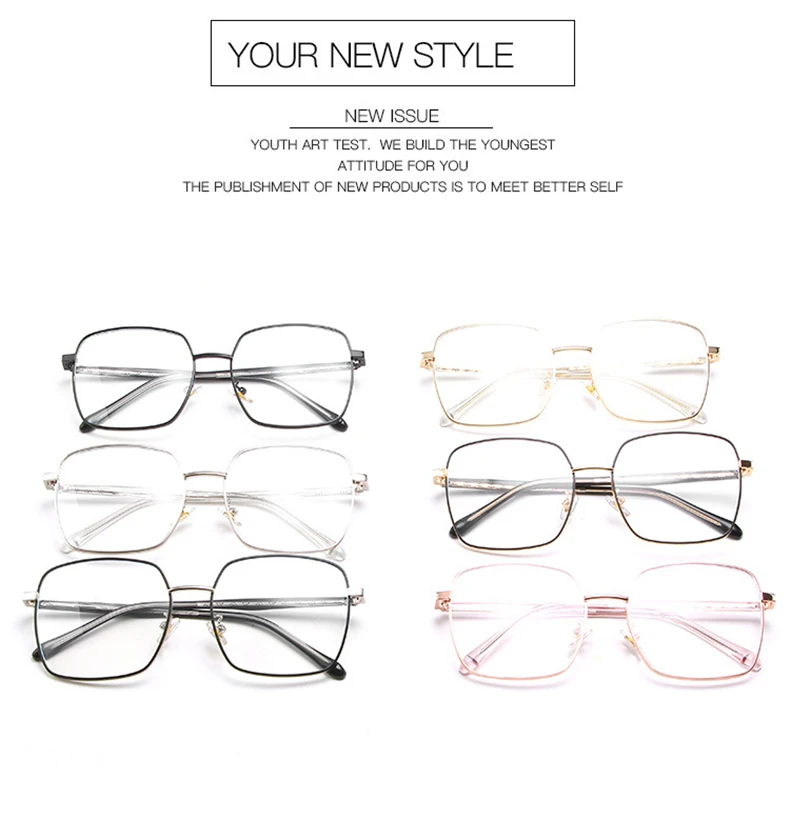 Anti Blue Light Glasses Frame Blocking Computer Glasses Women Men Retro Eyewear Frame Optical Myopia Spectacle Frame Eyeglasses (3)