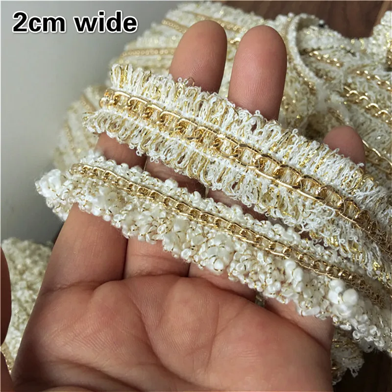 Fine Small Fragrant Wind Ribbon Golden Chain Lace Fabric For Crafts DIY Hat Headgear Bow Knot Clothes Skirt Sewing Free Shipping | Дом и сад