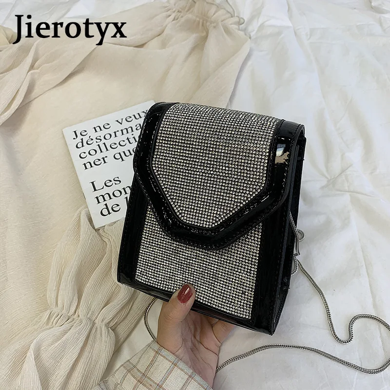 JIEROTYX Стразы инкрустированные для вечеринки модные банкетные сумки на плечо для хранения сумки для женщин леди