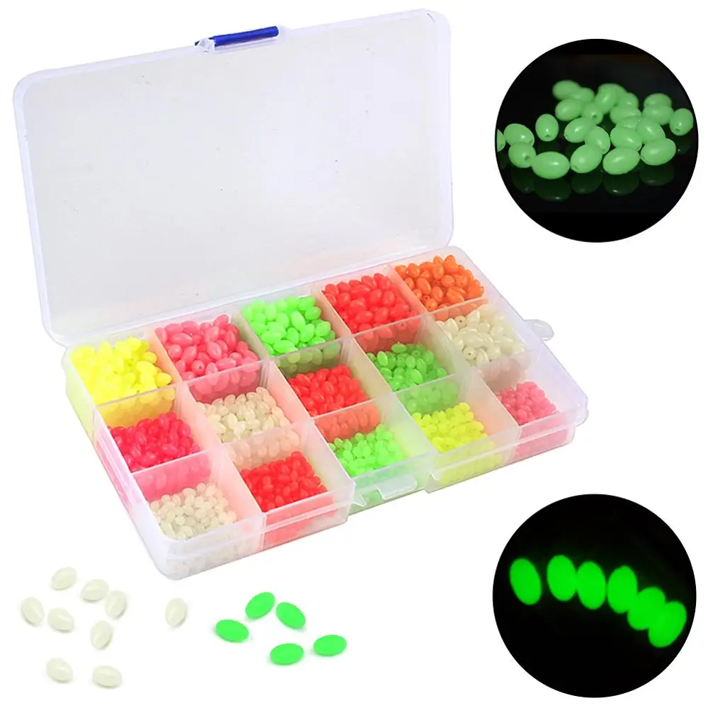 

1500pcs/box Fishing Lure Fishing Bait Luminous Block Beads Color Block Beans Anti-collisio Beans Fake Bait Fishing Accessories