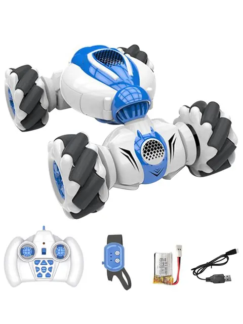 S-012 2.4G Mini Remote Control RC Car Stunt Double-Side Roll Rotary Car Gesture Induction Twisting Drift Off-Road Cars Kids Toys 1