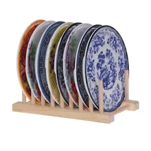 1 шт. складная деревянная сушилка для посуды кухонная стойка для хранения тарелок подставка для чашек Дисплей Держатель сушки шкаф-органайзер для кухни