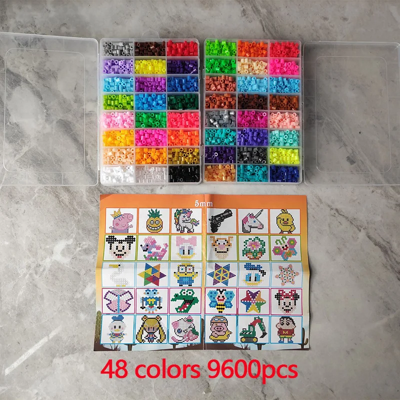 5mm beads 24/48/36box packing Hama beads Education Toys Iron beads handmaking perler Fuse beads diy toy Free shipping 15