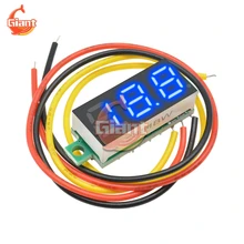 Mini voltmètre 0-0.28 V DC 100 pouces, testeur de tension à affichage numérique, réglage fin, tension DC 5V 12V 24V 36V 48V