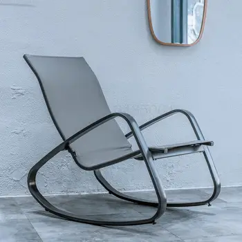 

Nordic Style Indoor Rocking Chair Adult Nap Chair Balcony Lounge Chair Leisure Rocking Chair Lazy Getaway Chair