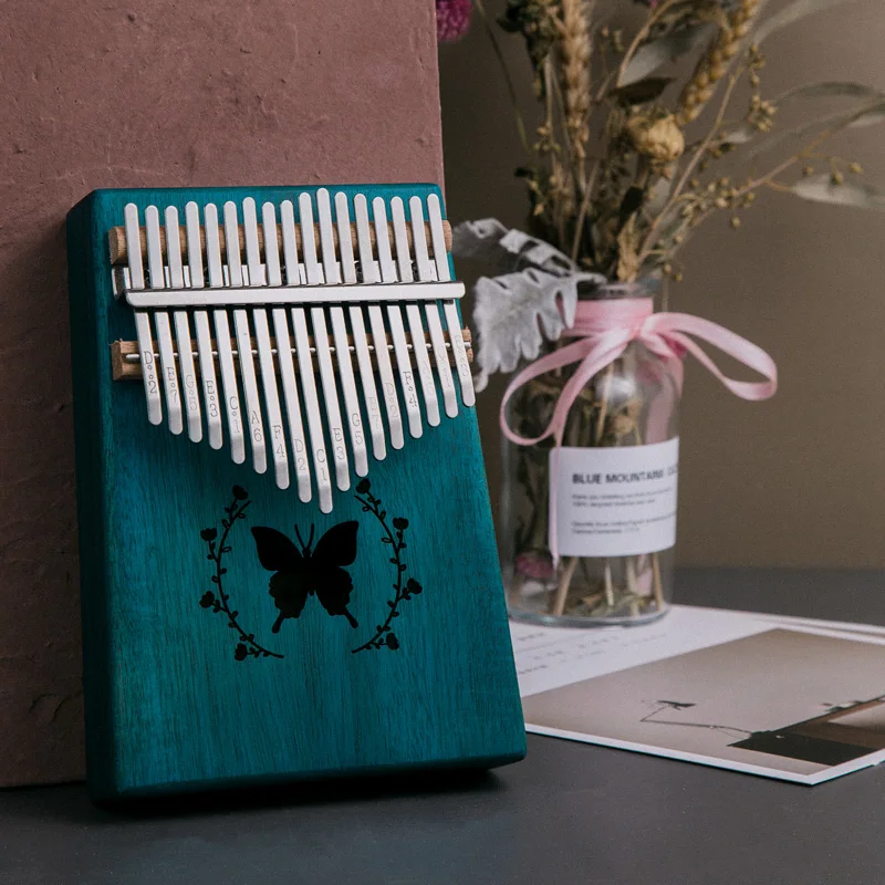 

17 Keys Kalimba Mahogany Thumb Piano Portable Pianos 17 Key Music Keyboard High-Quality Mahogany Finger Piano