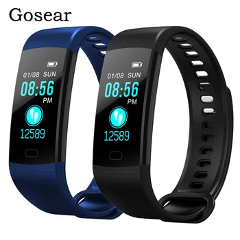 

Gosear Y5 Bluetooth Smart Bracelet Heart Rate Blood Pressure Monitor Sport Fitness Track Pedometer Color Screen Smart Band