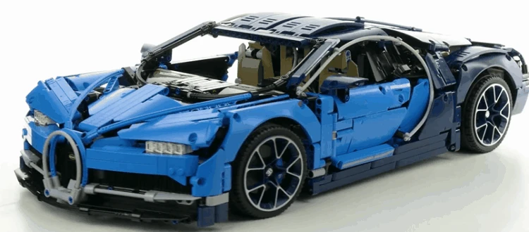 blue Zhenwei Technic Bugatti чугун гоночный автомобиль строительный комплект Инженерная игрушка, взрослый коллекционный спортивный автомобиль со шкалой Модель двигателя - Цвет: blue