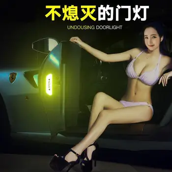 

4Pcs/Set Car Open Reflectante Tape Warning Mark Reflective Open Notice Bicycle Accessories Exterior Door Car Reflective Sticker