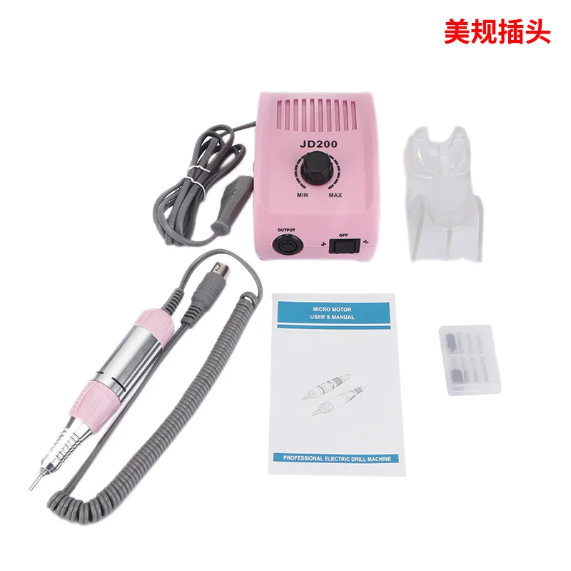 ABVP Электрический полировщик для ногтей 30000 об/мин Разгрузочная Машина для маникюра полировальная машина для ногтей используется для точной полировки гравировки - Цвет: Pink US