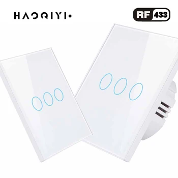 

HAOQIYI RF433 remote control, 3-button touch, light switch