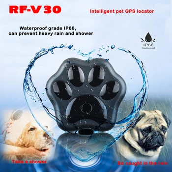 

Mini GPS pets Tracker RF-V30 GPS GSM Tracking for cat dog Waterproof IP67 Anti-lost Locator Geo-fence Tracking via Website / APP
