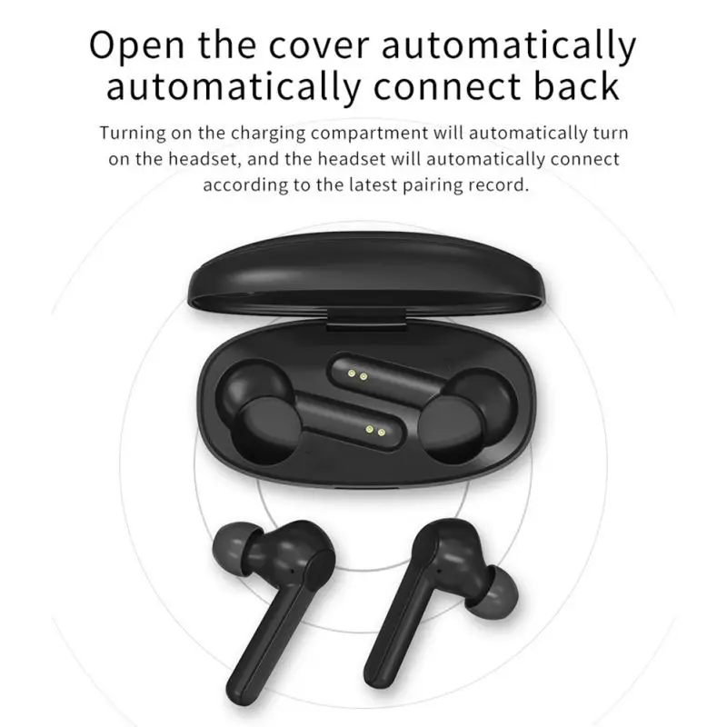 TWS Bluetooth 5,0 наушники длинные Срок службы батареи спортивные наушники эргономичный наушники с зарядный чехол