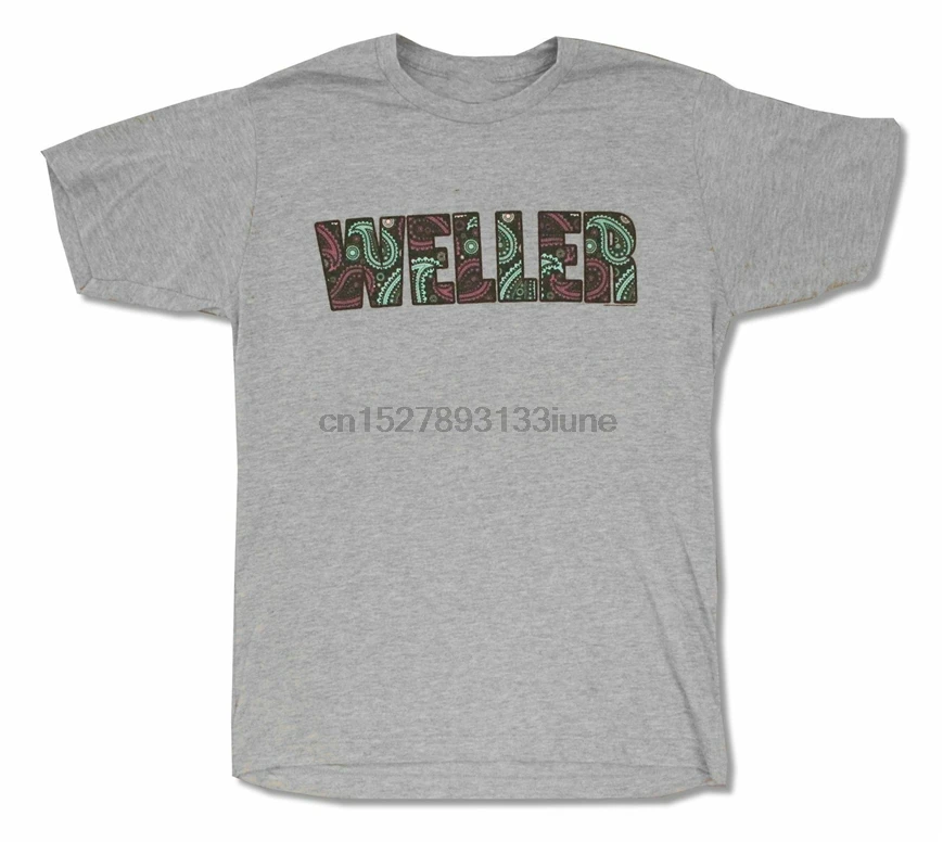 Paul Weller Paisley Heather Grey Band Music T-Shirt New Adult Printed Tee Shirt |