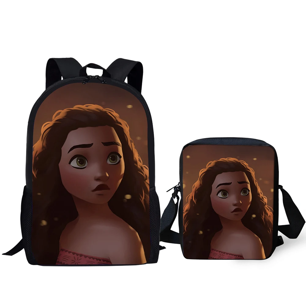 

2PCs/Set Backpack Moana Vaiana Princess Pattern Children's School Bags Cartoon Design Teenagers Book-Bag Mochila Rucksack