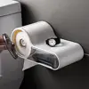 Bathroom Toilet Paper Holder Paper Tissue Box Plastic Toilet Dispenser Wall Mounted Roll Paper Storage Box Free Punching ► Photo 2/6