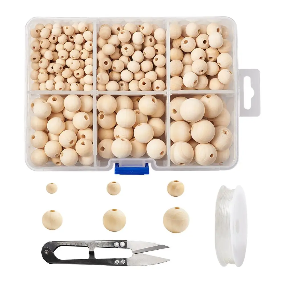 Набор для изготовления браслетов сделай сам с деревянными бусинами эластичная