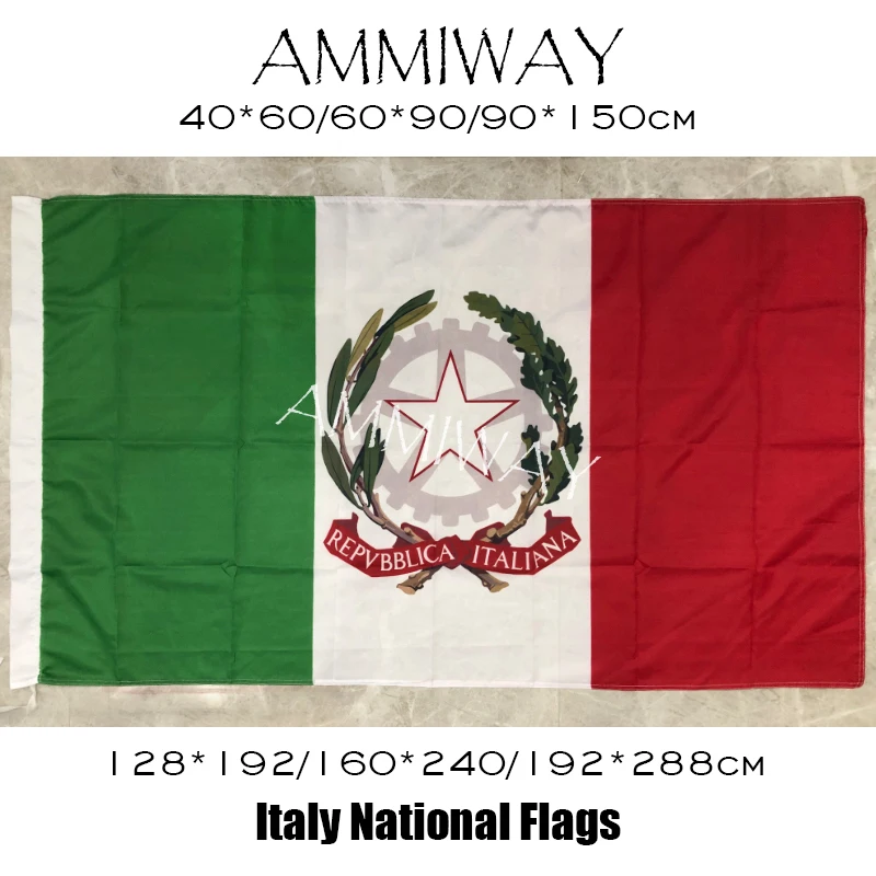 AMMIWAY Любой Размер Италия состояние знамя флаги и баннеры 100D полиэстер