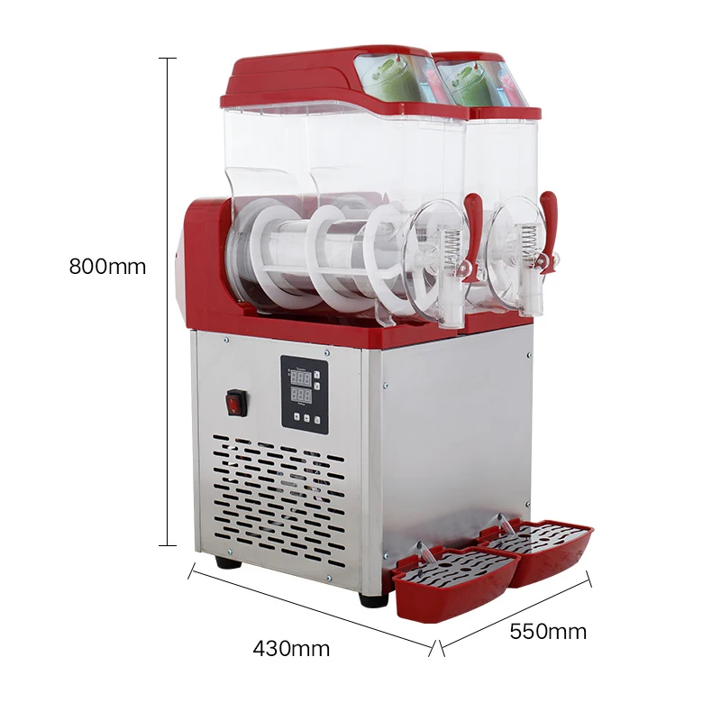 New Frozen Drink Slushy Machine Frozen Drink Slush Making Machine 3 Cylinder Snow Melting