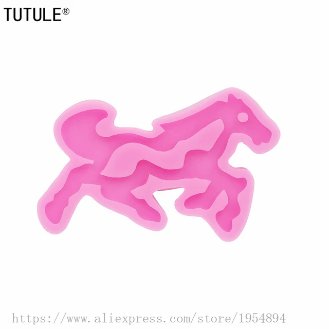 Ló Kulcstartó Epoxi Gyanta Szilikon Penész, Fényes Rózsaszín Kulcstartó, Polimer Agyag, Fondant Sütemény Penész - Image 4