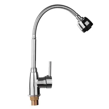 

360 Rotating Brass Basin Kitchen Faucet Vessel Sink Mixer Tap Spring Dual Swivel Spouts Sink Mixer Bathroom Faucets Hot Cold
