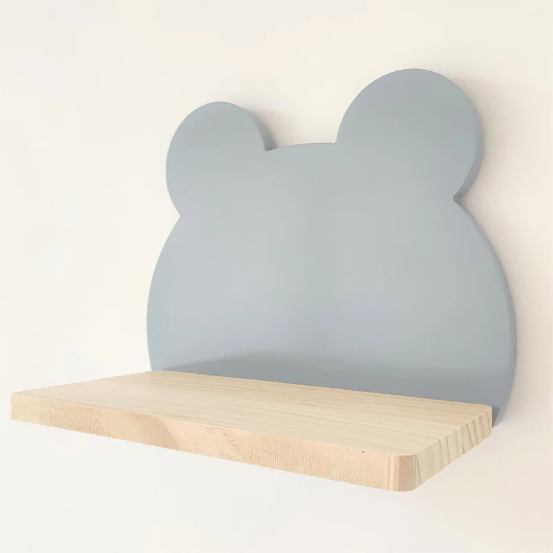 Bunny Rabbit Shape Wooden Wall Shelf babiesdecor.myshopify.com