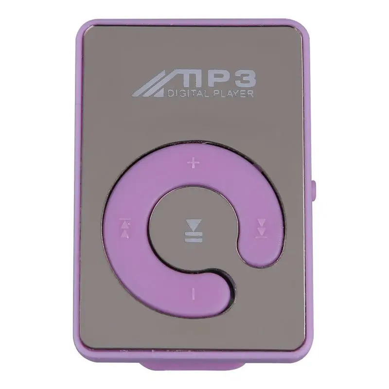 Мини Зеркало Клип USB цифровой Mp3 музыкальный плеер Поддержка 8 Гб SD TF карта