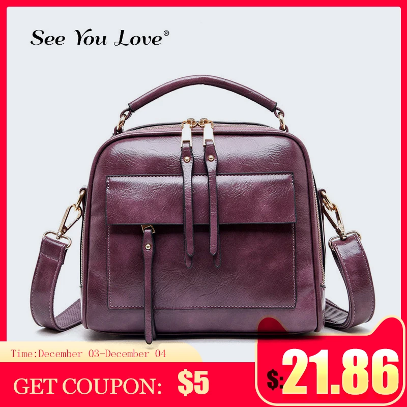 

Vintage Women Handbag Genuine Leather High Capacity Female Crossbody Bags For Woman Shoulder Messenger Bags Luxury Brand Bags