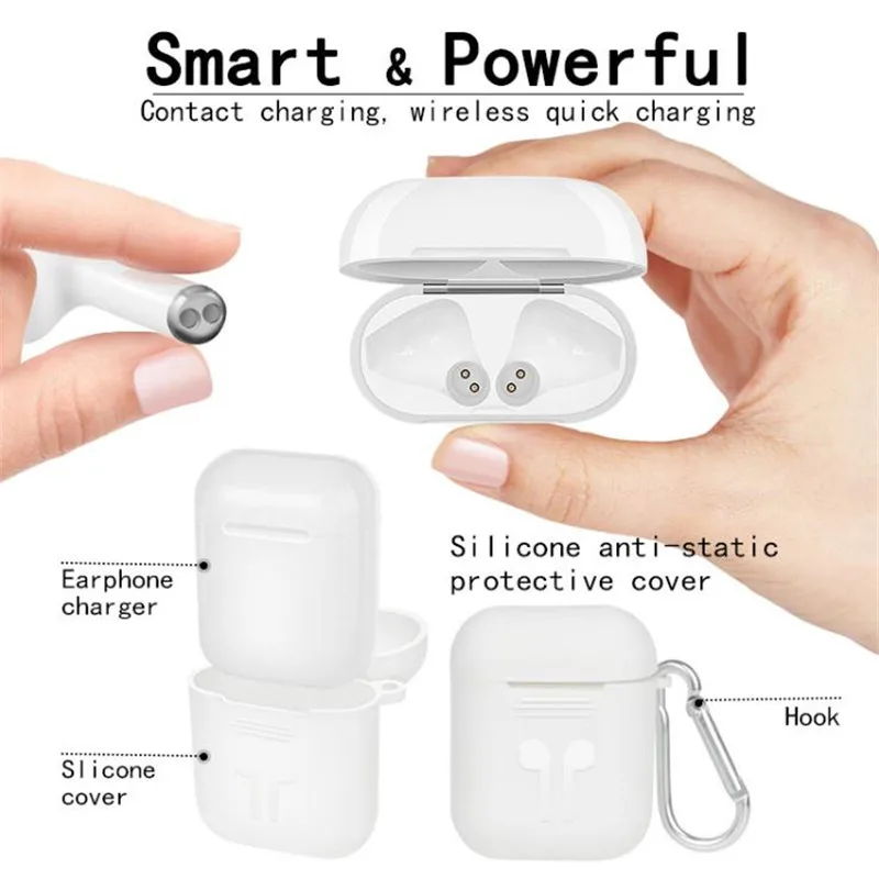 i9s TWS Bluetooth Headphones Wireless Earphone Air Earbuds Sport Handsfree Headset With silicone cover For All Smartphone