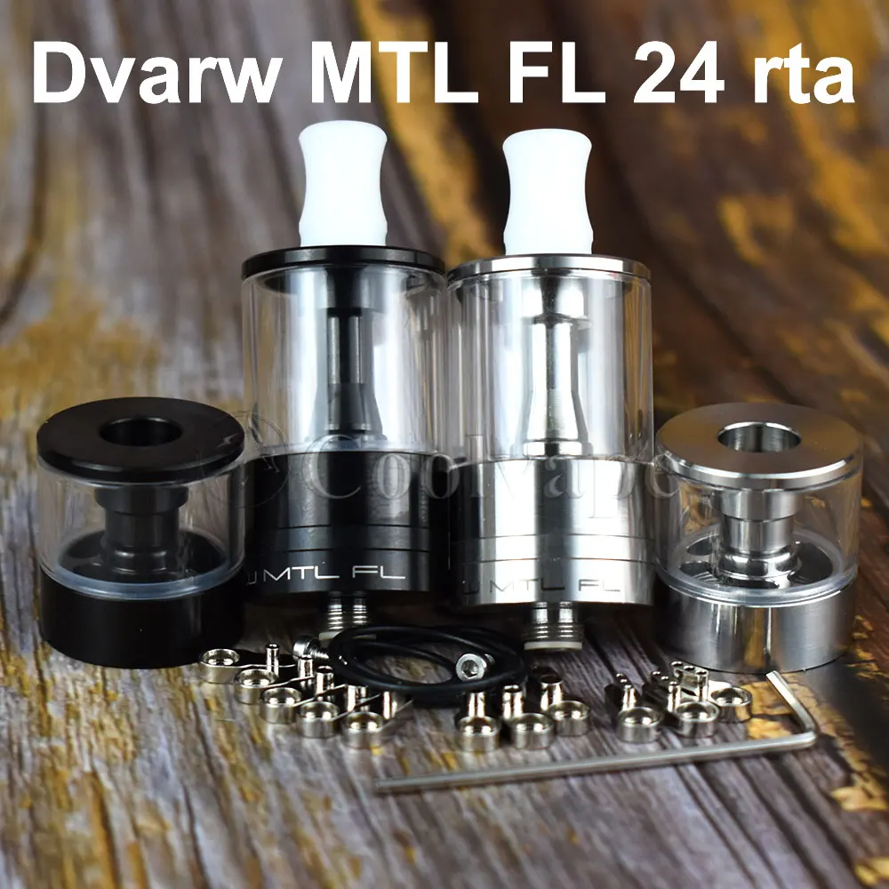 

Wolf Coolvape Dvarw MTL FL 24 rta 24mm 316 SS 3.5ml / 6ml tank e-cigarette atomizer Single Coil Airflow Tank Rebuildable rta