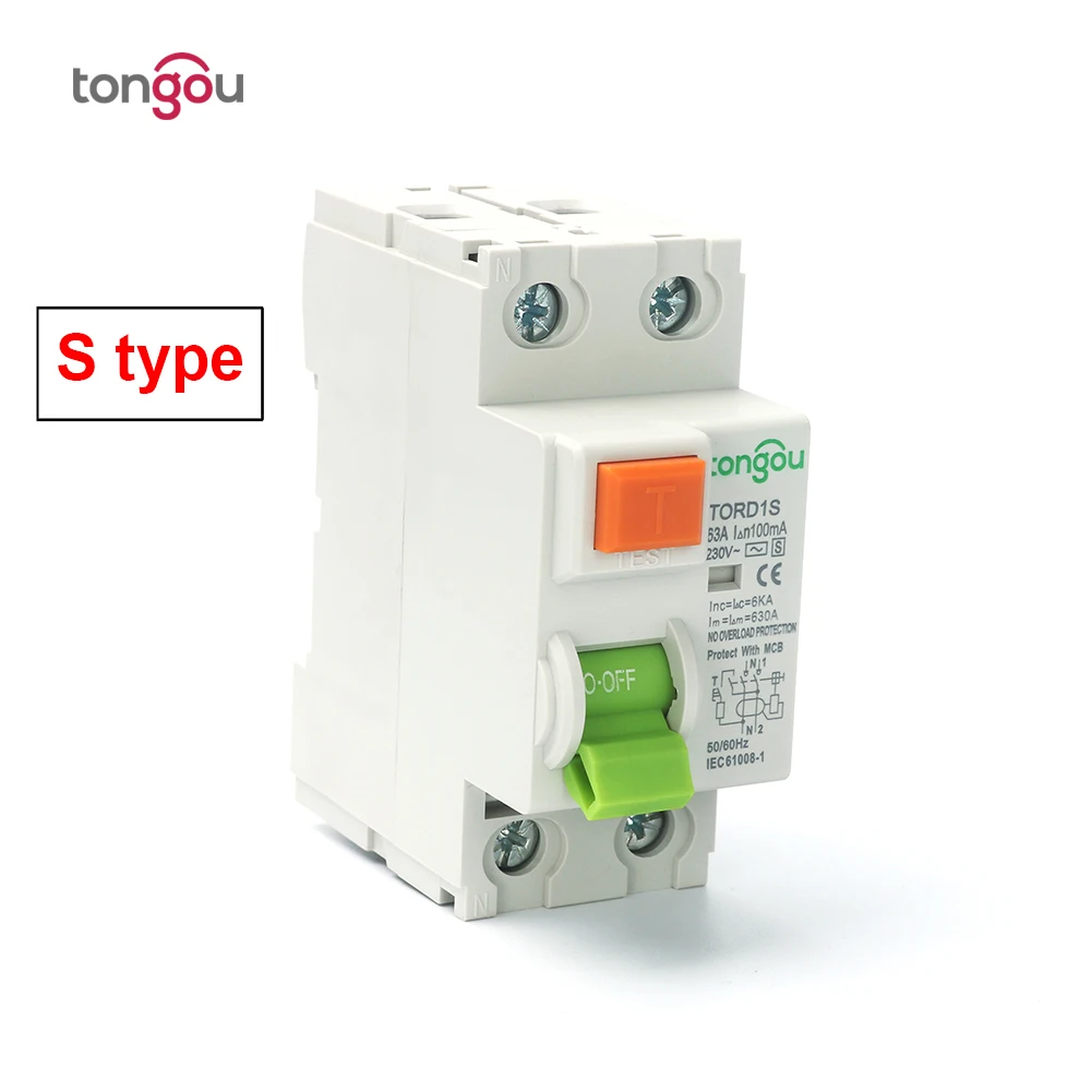 S Type Rccb Time Delayed Rcd Elcb Delay Type Differential Switch Circuit Breaker