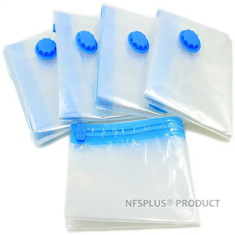 Vacuum Compression Bag For Cloth 40x60 60x80 PE PET Transparent Folding Wardrobe Under Bed Organizer Compressed Storage Bags 2