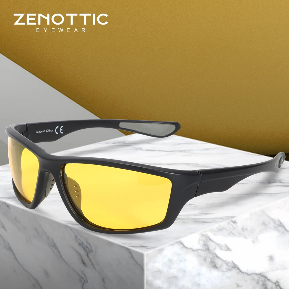ZENOTTIC поляризованные солнцезащитные очки для мужчин ночного видения вождения